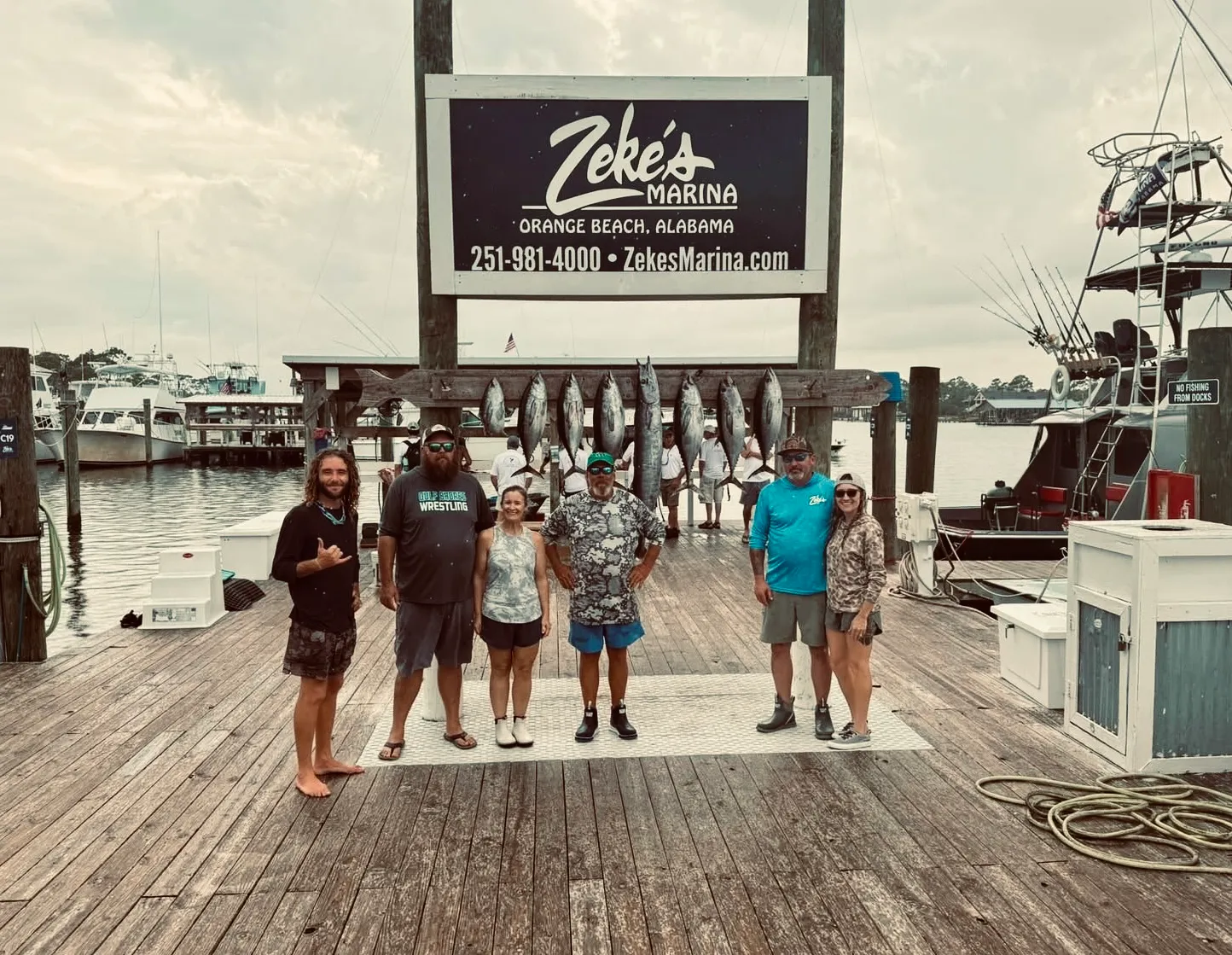 Deep sea fishing charter boats at Zeke's Marina Orange Beach Alabama