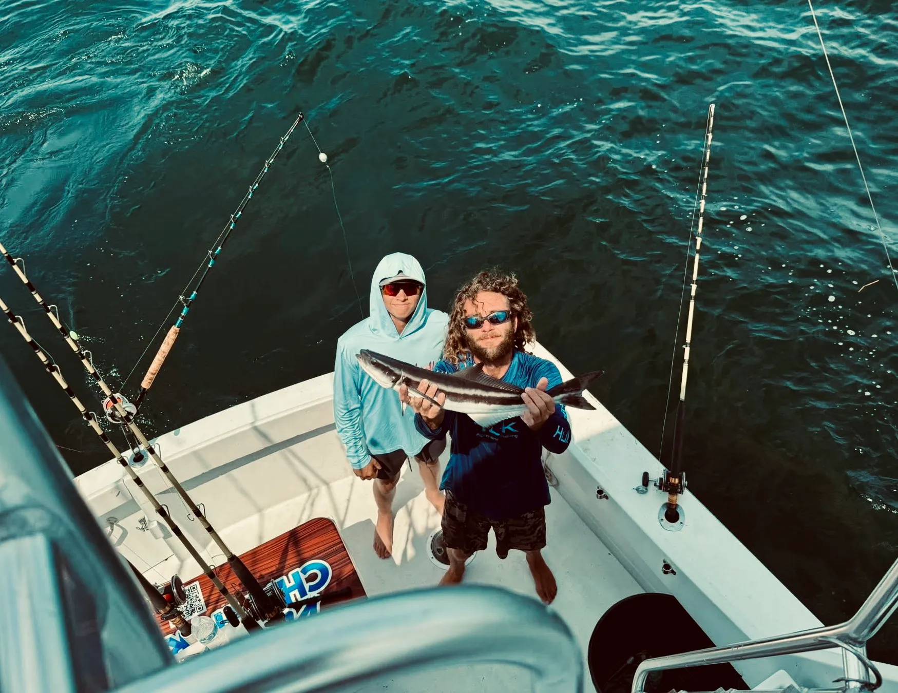 Spencer deckhand on Deep South Charters fishing boat in Orange Beach Alabama